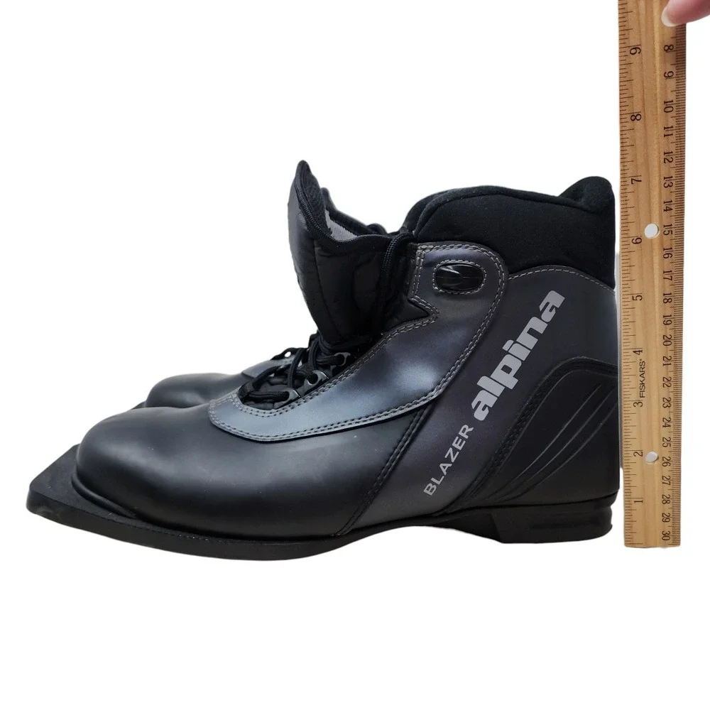 Alpina Blazer Ski Boots 43 US 10 Mens Black 75mm Nordic Norm 3-Pin Cross Country